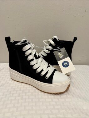 art class Black and White Platform High-Top Sneakers